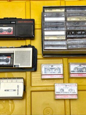 Olympus Pearlcorder L100 L200 L400 Microcassette Recorders Lot For Parts